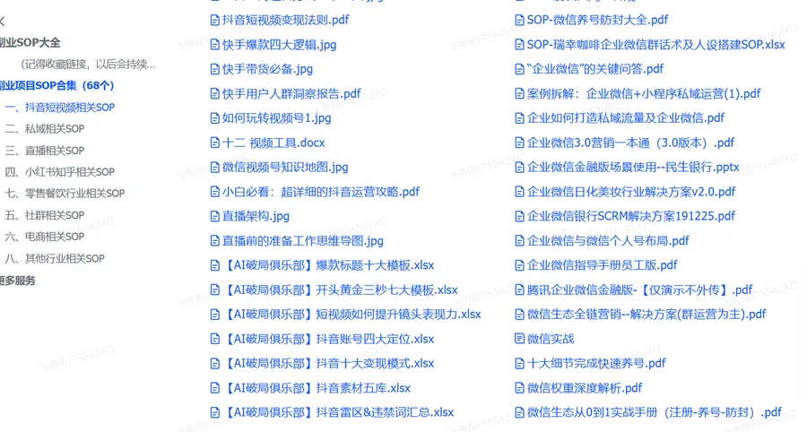 副业SOP资料合集封面